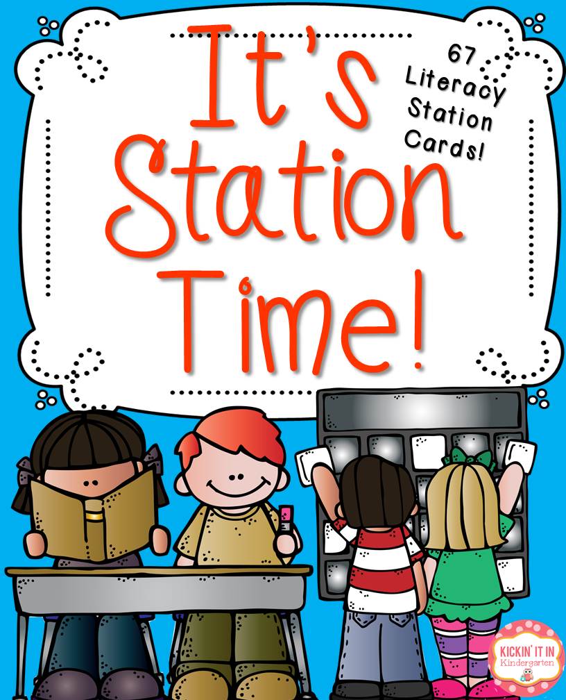 Literacy Station Cards  Giveaway 