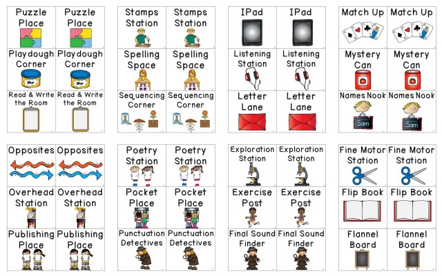 Literacy Station Cards  Giveaway