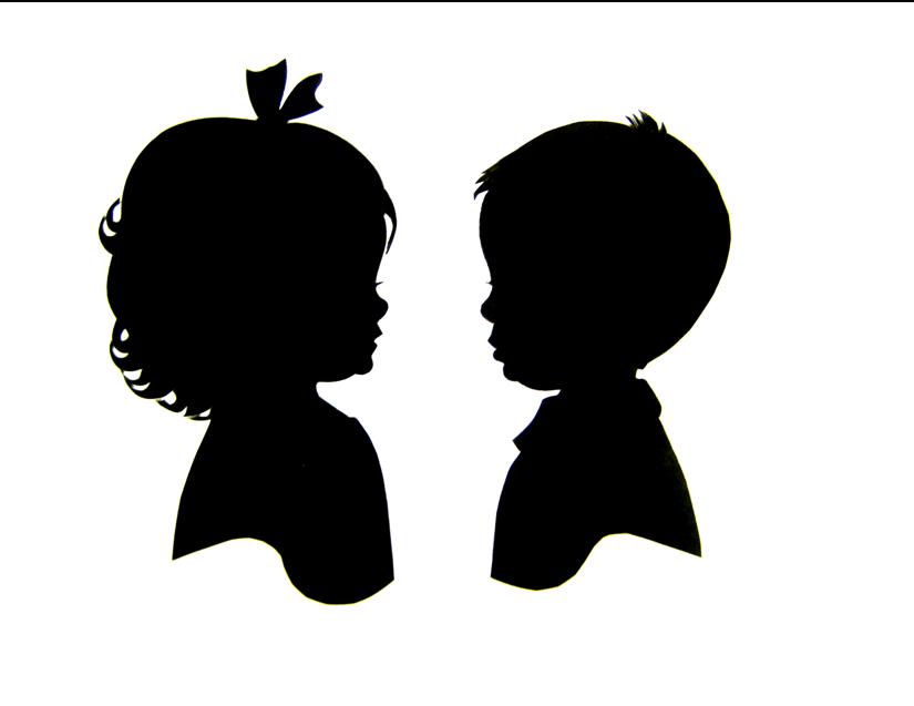 Little Girls Silhouettes Artists Artists Visit Gender Reveal Baby