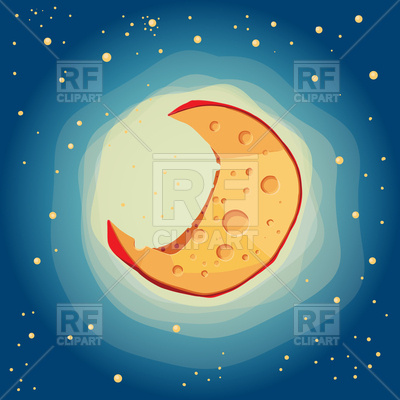 Moon Of Cheese   Cartoon Style 75942 Download Royalty Free Vector    