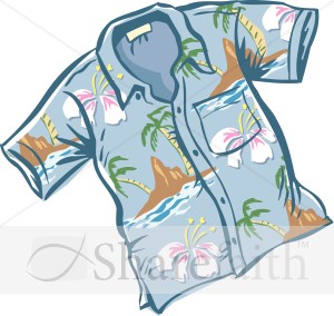 Nice Blue Hawaiian Shirt   Lay Holiday Clipart
