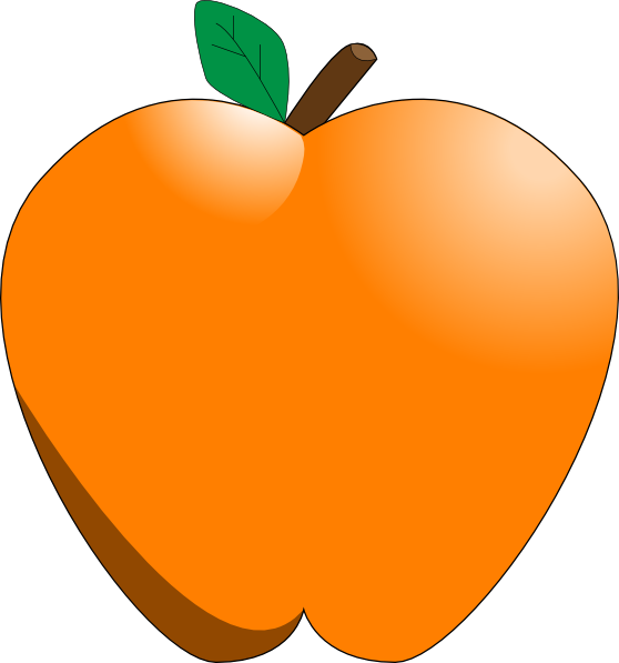 Orange Apple Clip Art At Clker Com   Vector Clip Art Online Royalty    