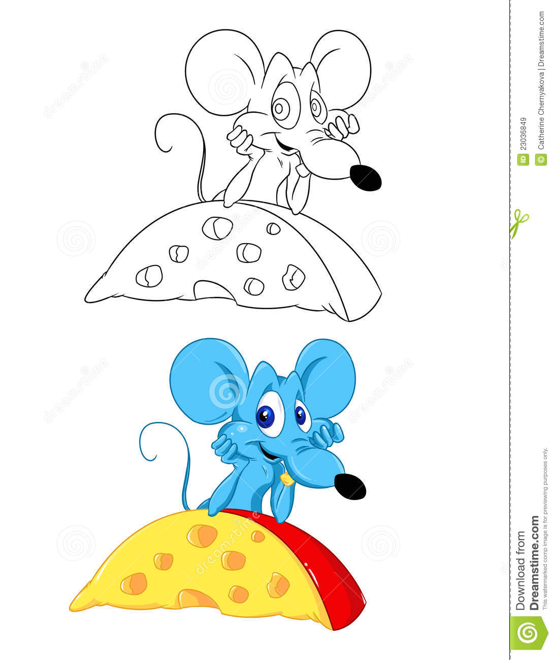 Royalty Free Stock Images  Mouse And Cheese Cartoon  Image  23036849