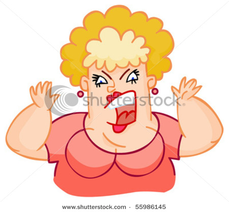 Screaming At Someone Isolated On White Background In This Vector Clip