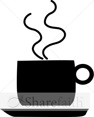 Silhouette Coffee Mug   Coffee Hour Clipart