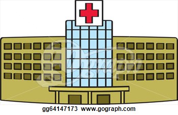Vector Clipart   A Cartoon Depiction Of A Generic Hospital Building