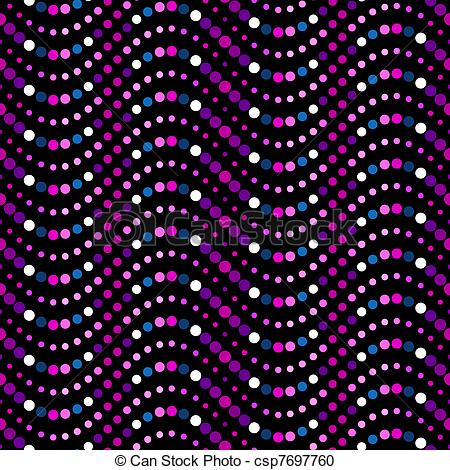 Vector Clipart Of Seamless Emo Dots   Seamless Wave Dots Pattern In