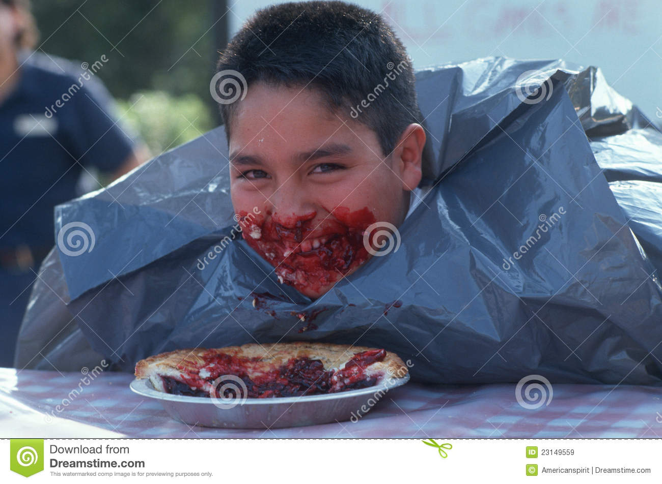 Boy At Pie Eating Contest Knott S Berry Farm Los Angeles California