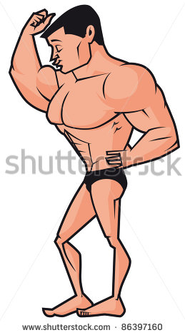 Cartoon Bodybuilder Stock Photo 86397160   Shutterstock