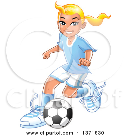 Clipart Of A Black Silhouetted Male Soccer Player Kneeling   Royalty