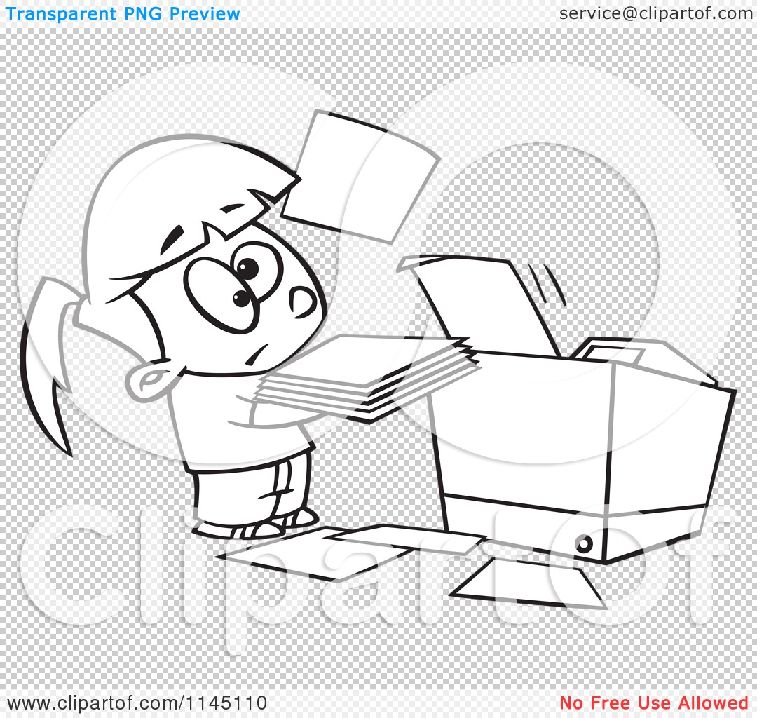 Copy Machine Cartoon Clipart
