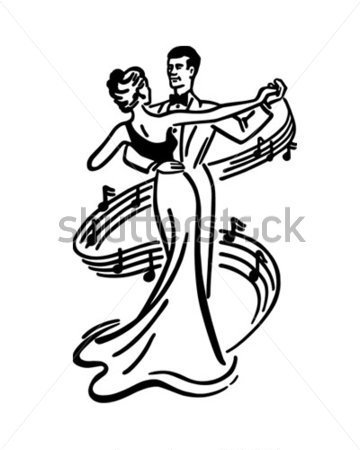 Couple Dansant 2 Retro Clip Art Clip Arts   Clipartlogo Com