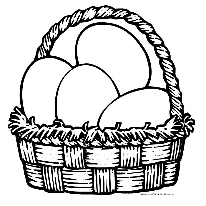 Easter Basket Templates To Colour Cut Or Collage