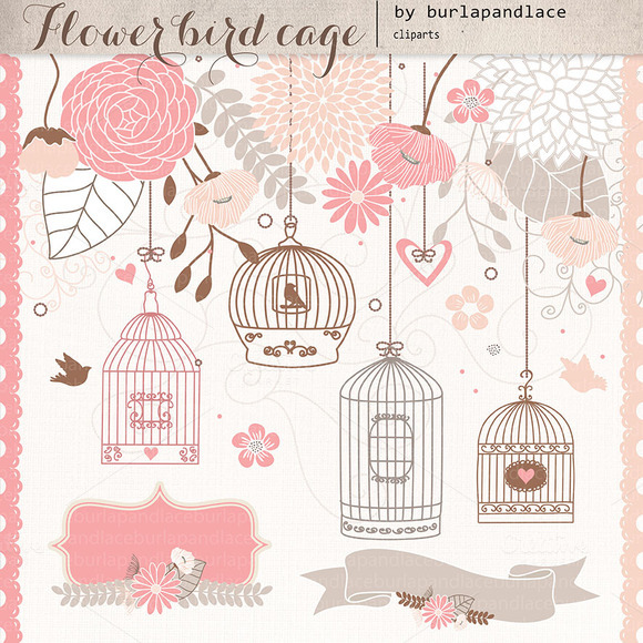 Flower Bird Cage   Illustrations On Creative Market