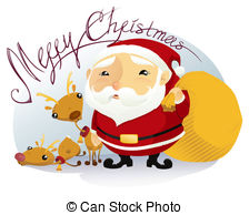 Merry Christmas   The Vector Illustration Of The Santa Claus