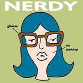 Nerdy Girl With Glasses   Royalty Free Clip Art