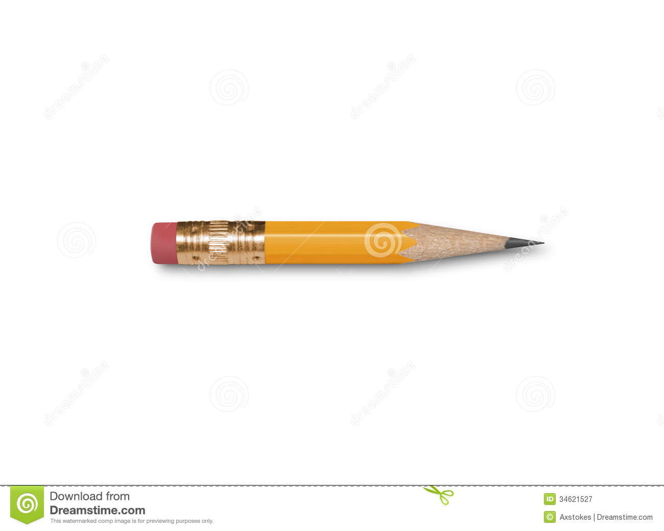 Pencil With An Eraser Isolated On A White Background Mr No Pr No 4