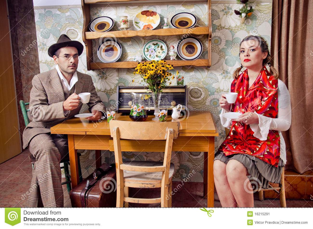 Retro Couple Stock Image   Image  16215291