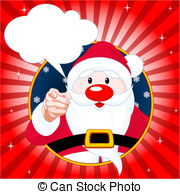 Santa Claus Pointing And Looking At The Camera With Speech   