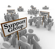 Support Group People Meeting Around Signs Help Therapy Communica Stock    