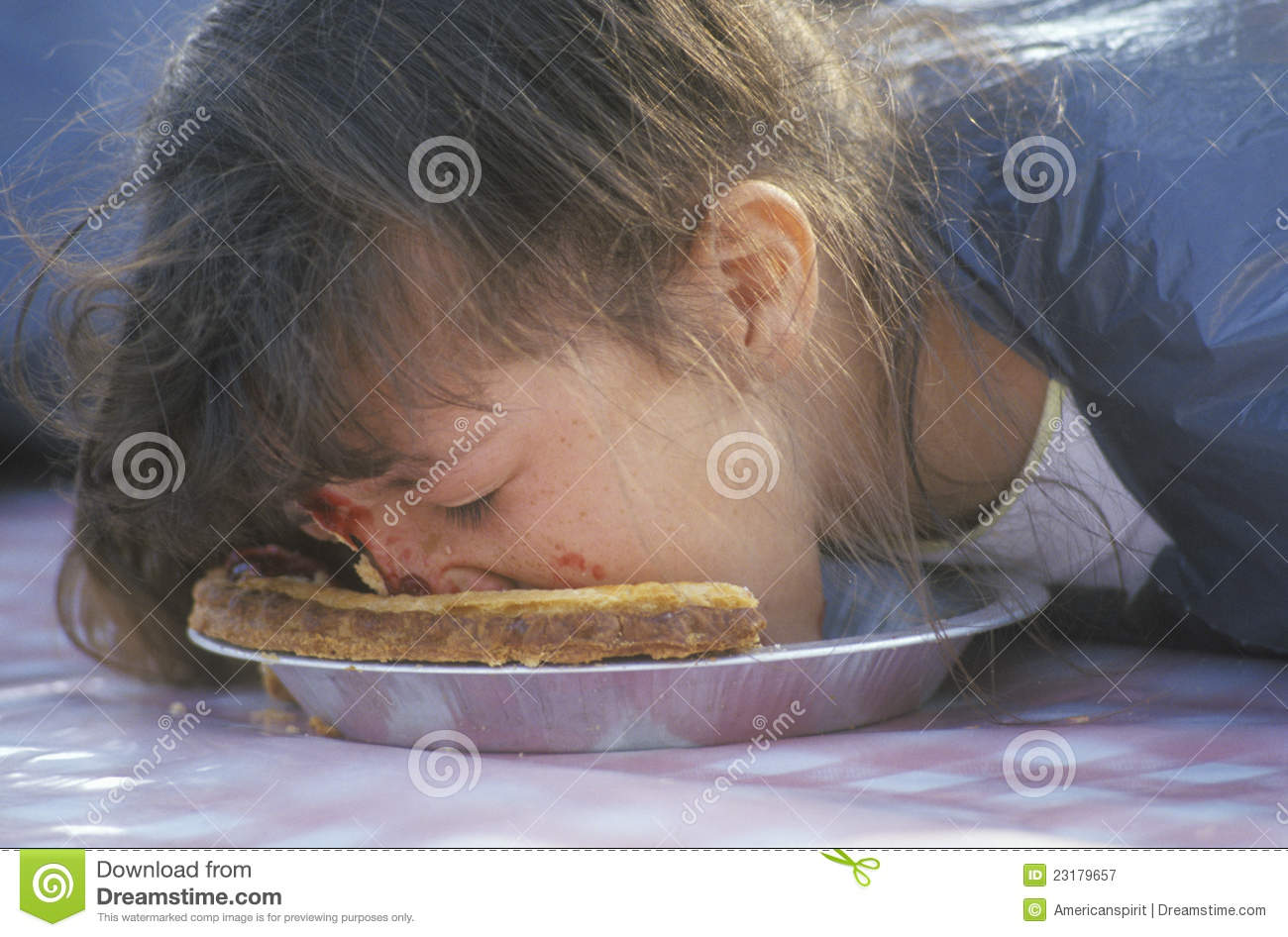 Teenage Girl In A Pie Eating Contest Editorial Photography   Image    