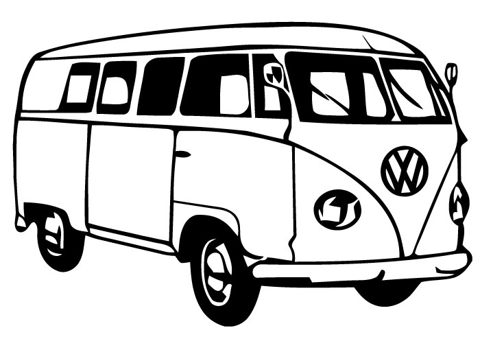 Vw Camper Van Colouring Pages  Page 2