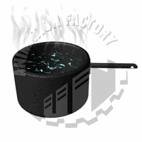 Water Boiling In Pot Animated Clipart