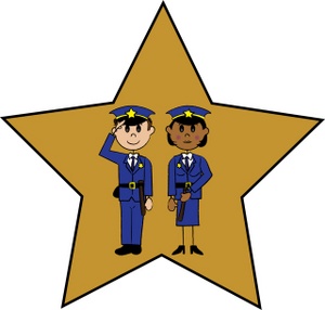 An African American Female Officer And A Female Police Officer Clip