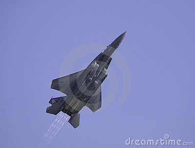 An F 15 Jet Fighter Flying At An Airshow 