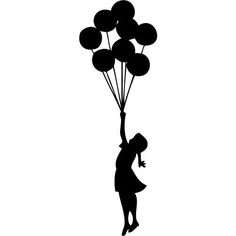 Banksy Inspired Floating Balloons Small Vinyl By Wallstickz  17 95    