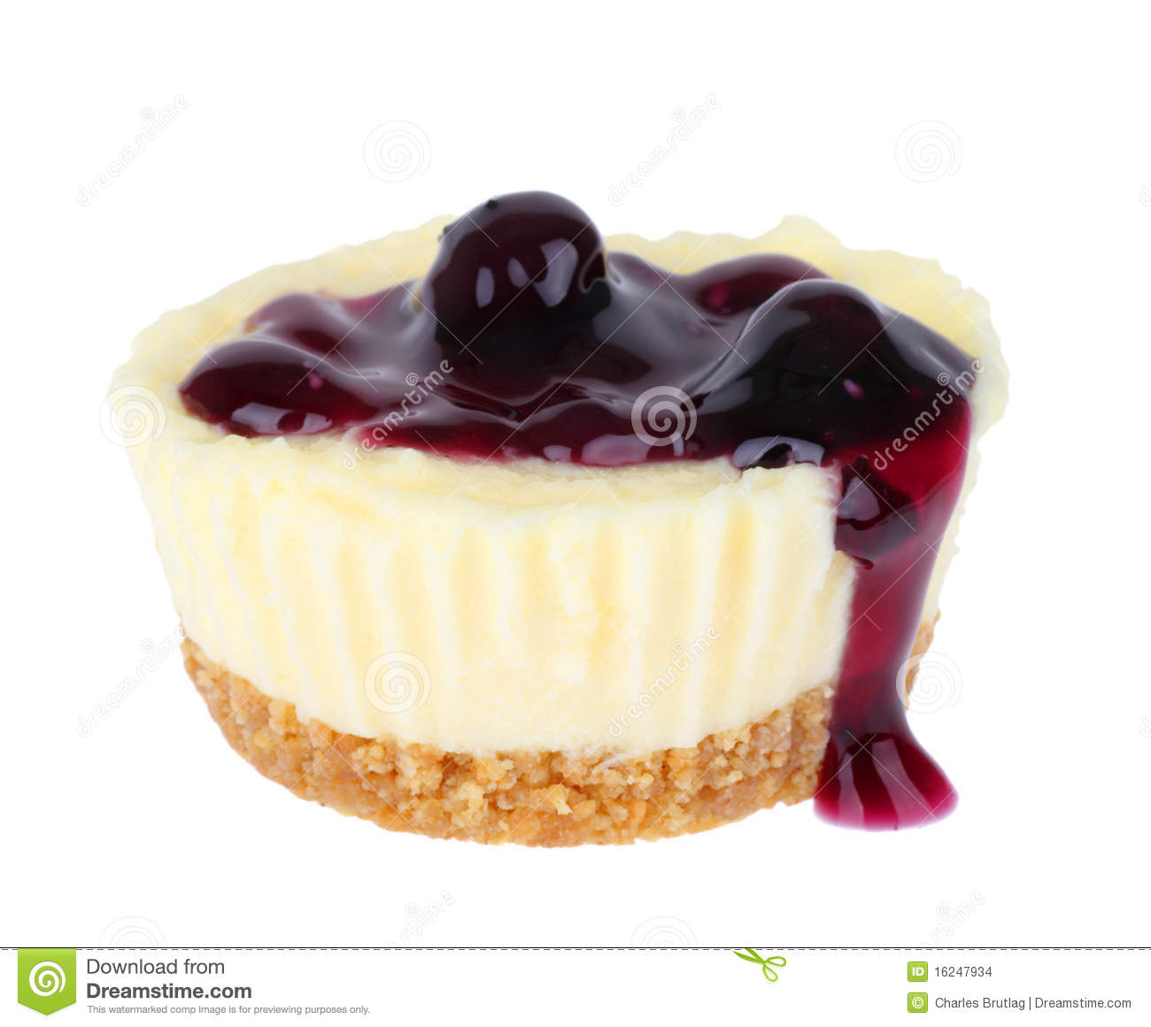 Blueberry Cheesecake Cupcake Stock Images   Image  16247934