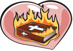 Christian Clipart   Bible Burn In Heart