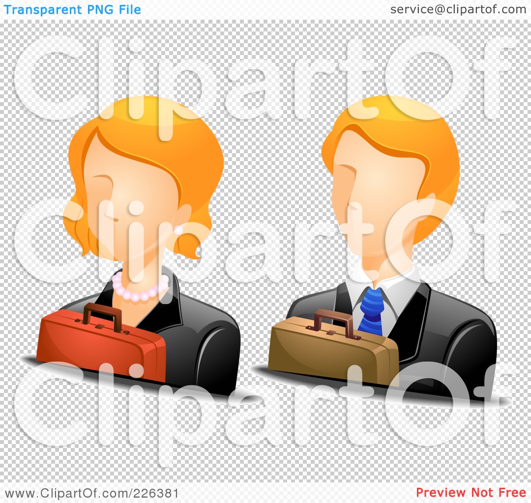 Clipart Illustration Of A Digital Collage Of Male And Female Business