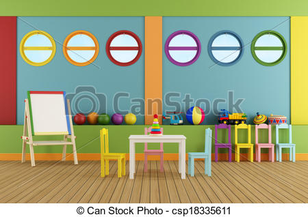 Clipart Of Empty Preschool Classroom   Preschool Classroom With White