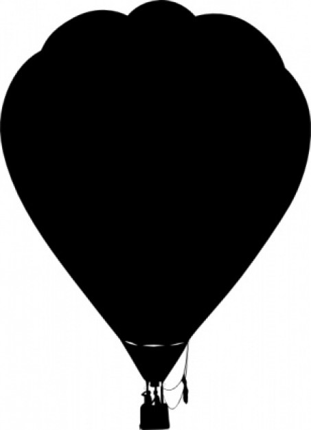 Clue Hot Air Balloon Outline Silhouette Clip Art Vector   Free    