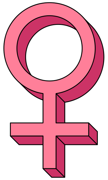 Description Venus Female Symbol Pseudo 3d Pink Svg
