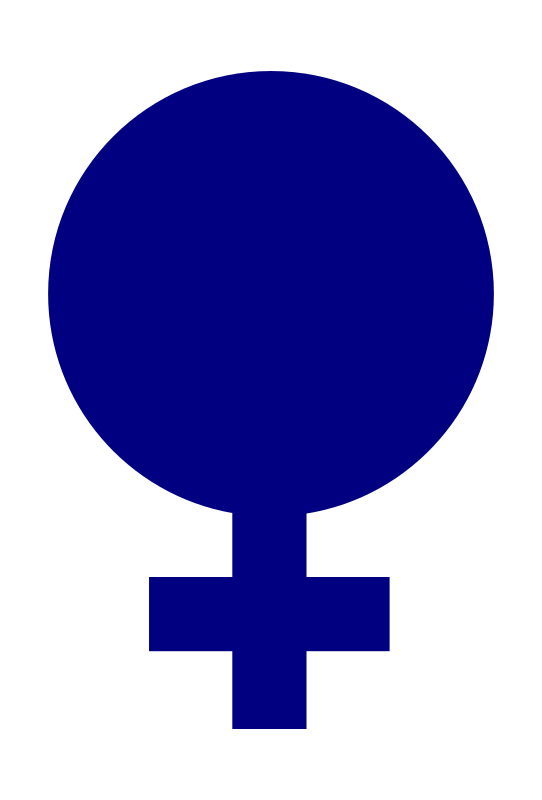 Female Gender Symbol Filled By Worker