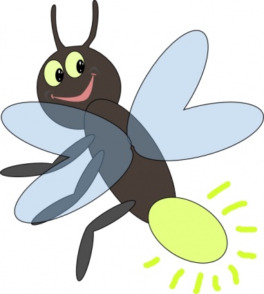 Fire Cartoon Light Bug Fly Night Garden Insect Animal Smile Lighting