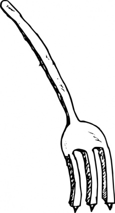 Fork Clipart Black And White Black Fork Clip Art Fork