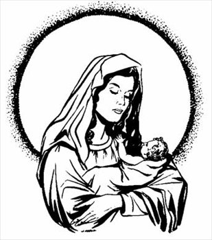 Free Mary And Baby Jesus Clipart   Free Clipart Graphics Images And