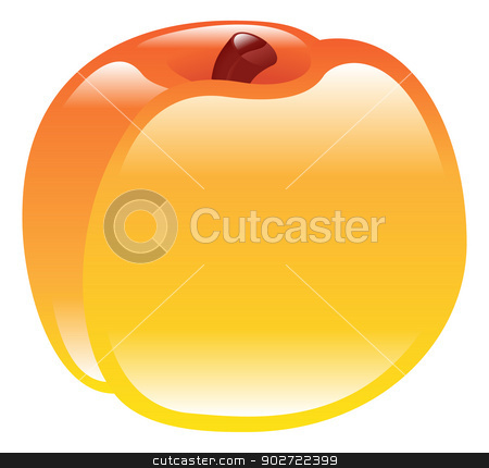 Icon Stock Vector Clipart Illustration Of Shiny Peach Fruit Icon
