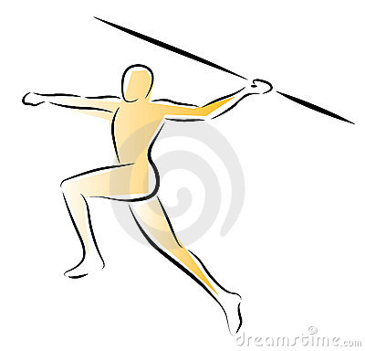 Javelin Throw Clip Art Athlete Throwing Javelin