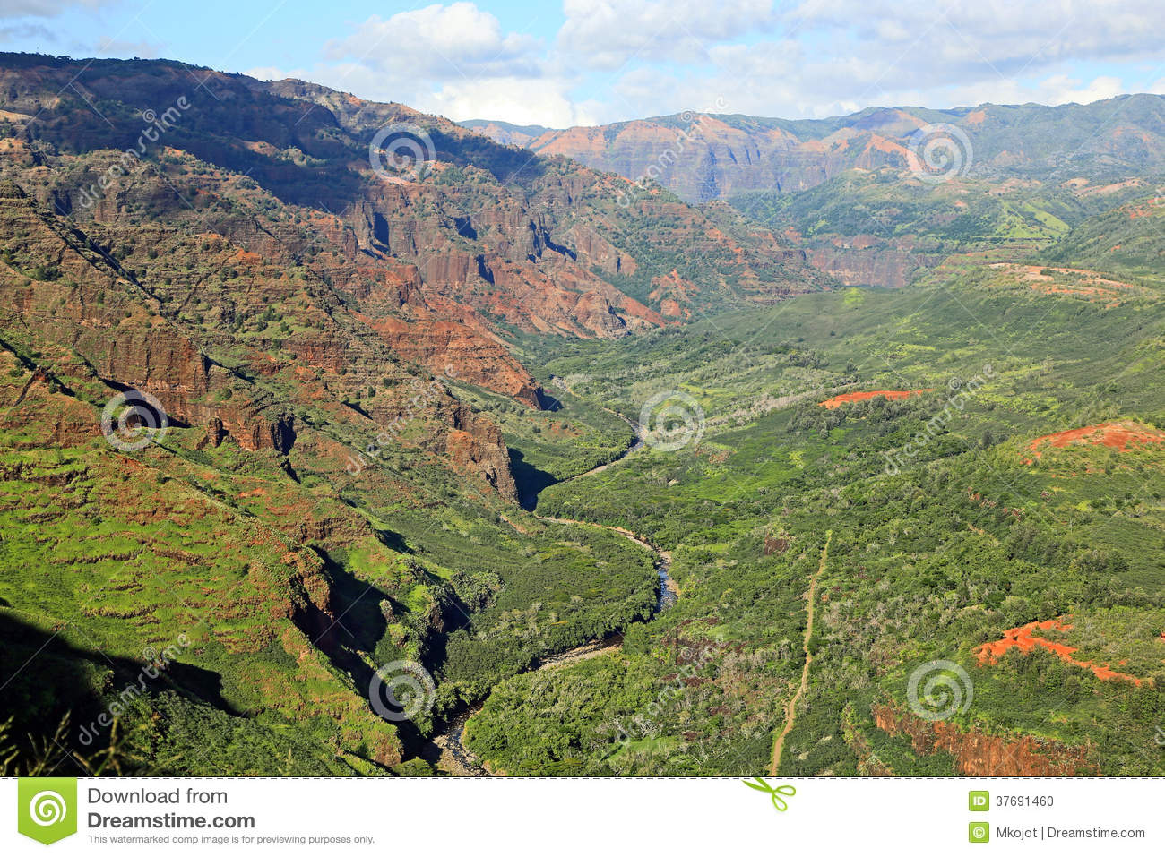 Landscape In Waimea Canyon Stock Photo   Image  37691460