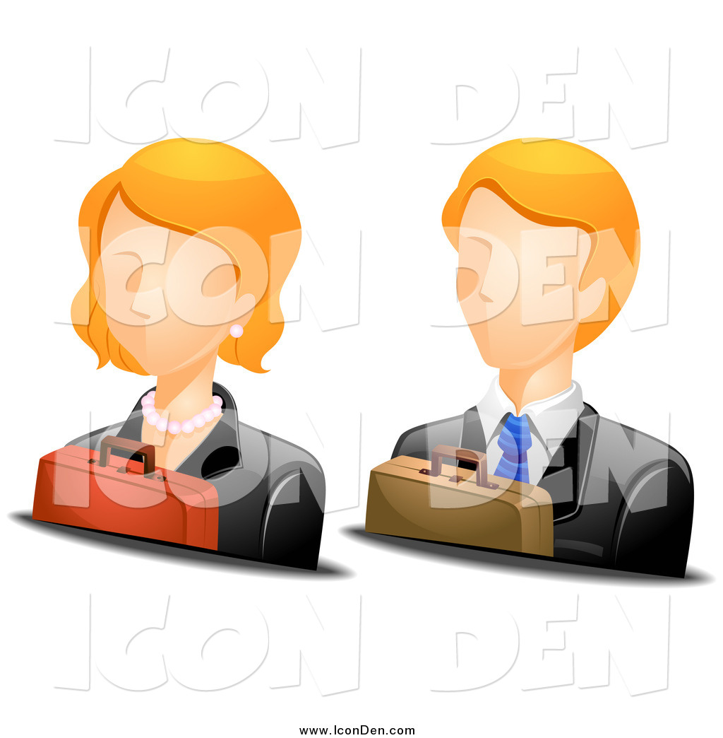 Male And Female Business Avatar Icons Male And Female Dj Icons White