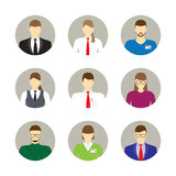 Male And Female Faces Avatars Icons  Business People  Stock Photo