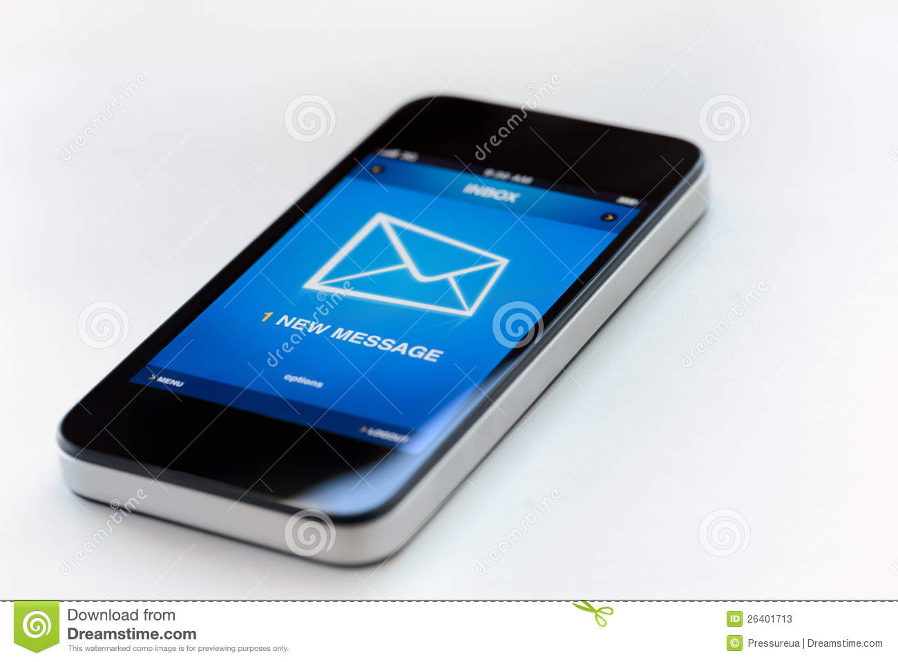 New Message On Mobile Smart Phone Stock Photos   Image  26401713