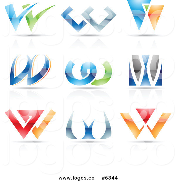 Royalty Free Clip Art Vector Logos Of Colorful Letter W Designs By    