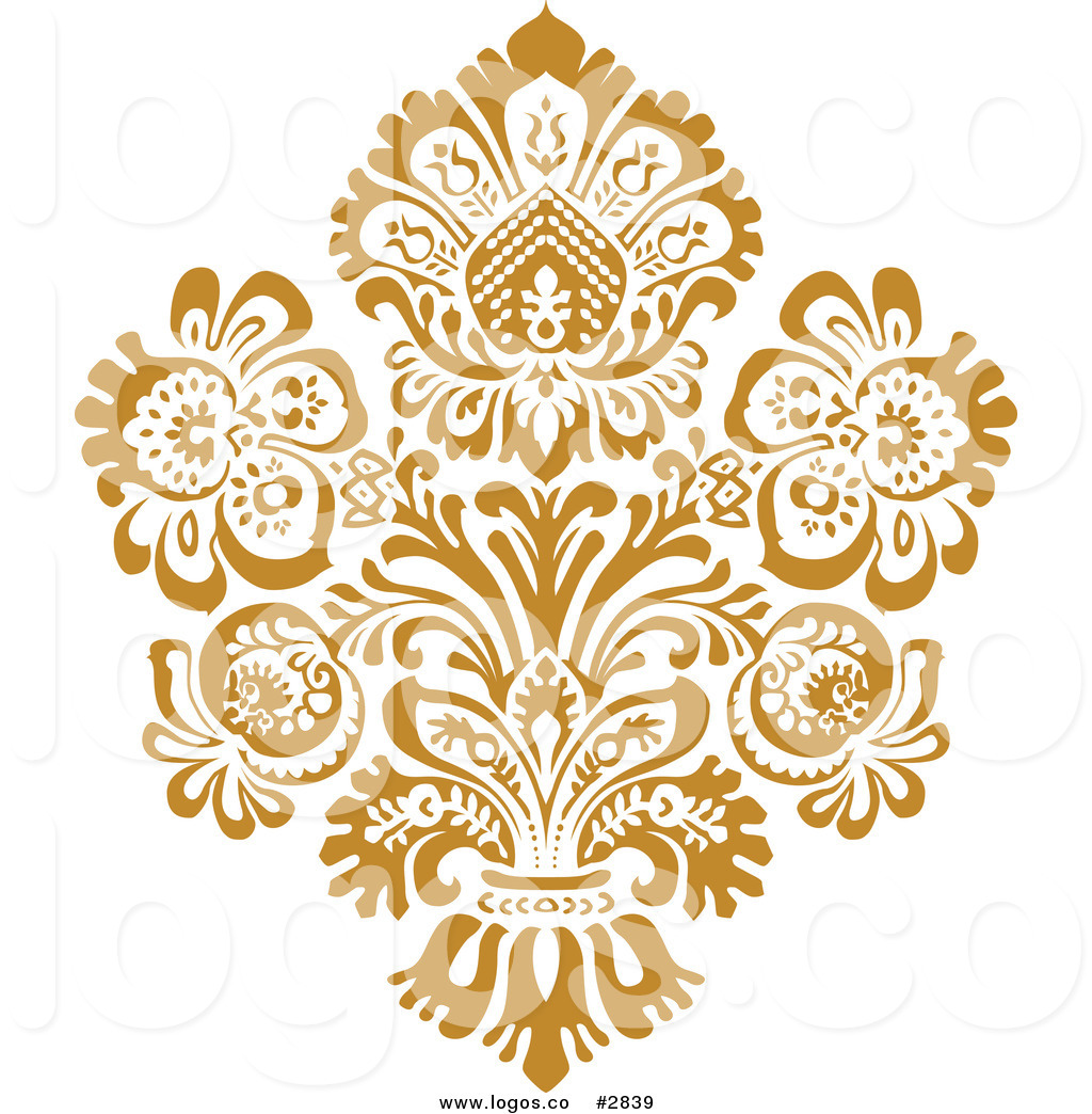 Royalty Free Gold Damask Design Logo Logo Clip Art Bestvector