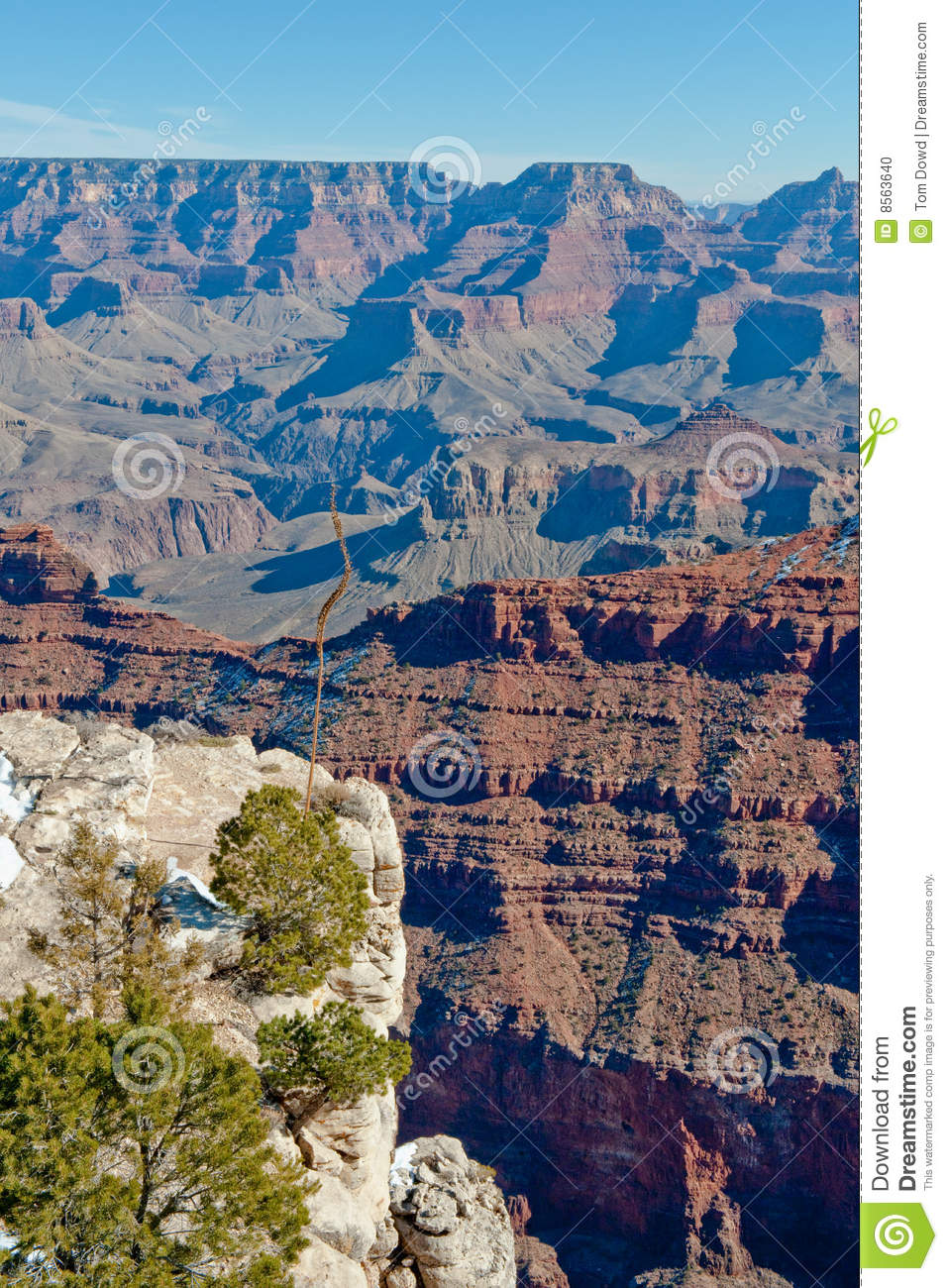 Scenic View Of Southern Rim Of Grand Canyon Arizona U S A