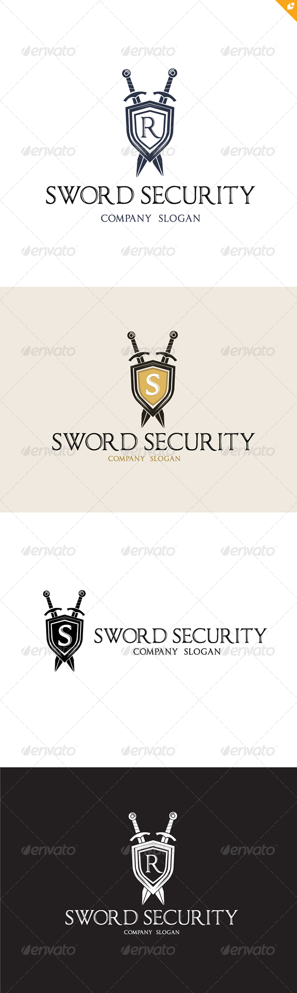 Sword Security Logo   Realistic Graphics